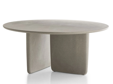 TOBI-ISHI OUTDOOR - Round cement garden table by B&B Italia Outdoor - view 2